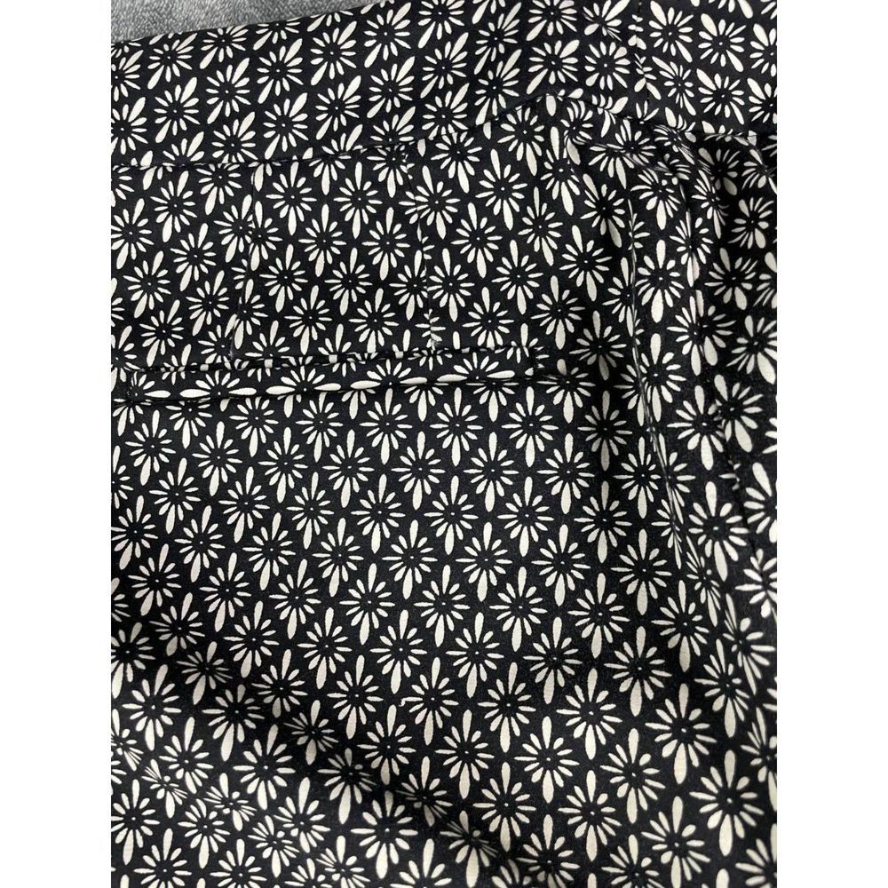 Boden Womens High Rise Trouser Pants Size 8 Long Black White - Picture 3 of 8